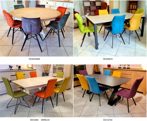 Exemples de chaises colorées